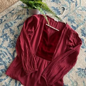 Gap Velour Patch Blouse